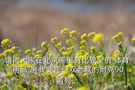 請(qǐng)問(wèn)大家在北京哪里有比較全的 體育 用品店(我要掏一雙老款的耐克90系列...