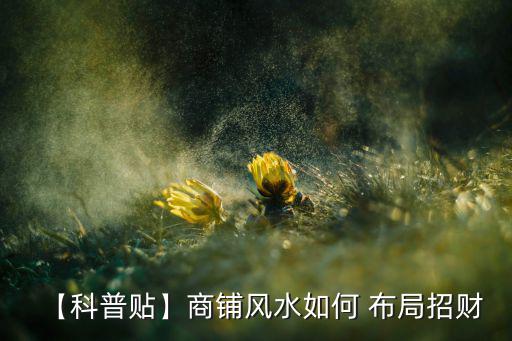 【科普貼】商鋪風水如何 布局招財