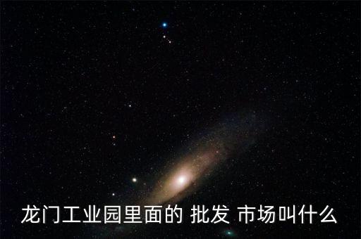 龍門工業(yè)園里面的 批發(fā) 市場(chǎng)叫什么