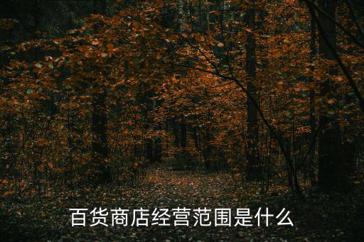 百貨商店經(jīng)營范圍是什么