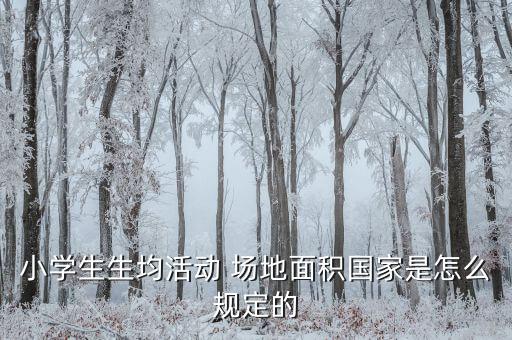 小學(xué)生生均活動 場地面積國家是怎么規(guī)定的
