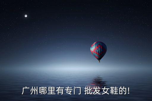 廣州哪里有專門(mén) 批發(fā)女鞋的!