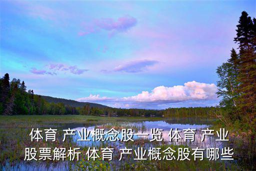  體育 產(chǎn)業(yè)概念股一覽 體育 產(chǎn)業(yè) 股票解析 體育 產(chǎn)業(yè)概念股有哪些