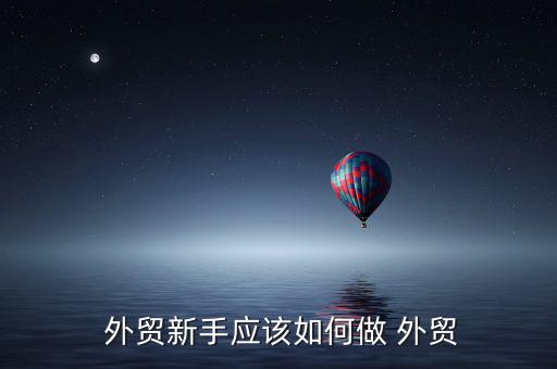  外貿(mào)新手應(yīng)該如何做 外貿(mào)