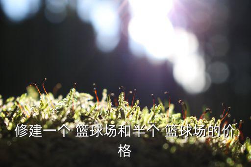 修建一個(gè) 籃球場(chǎng)和半個(gè) 籃球場(chǎng)的價(jià)格