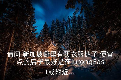 請問 新加坡哪里有買衣服褲子 便宜點的店子最好是在JurongEast或附近...
