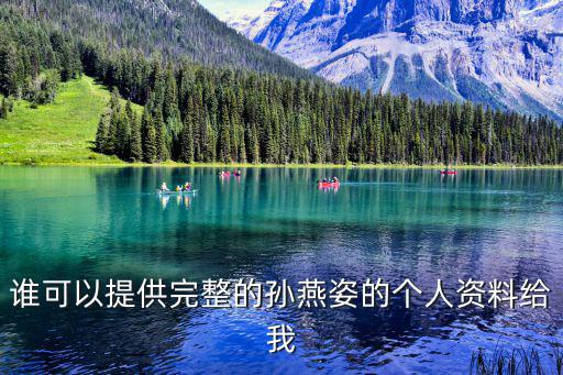 誰可以提供完整的孫燕姿的個人資料給我