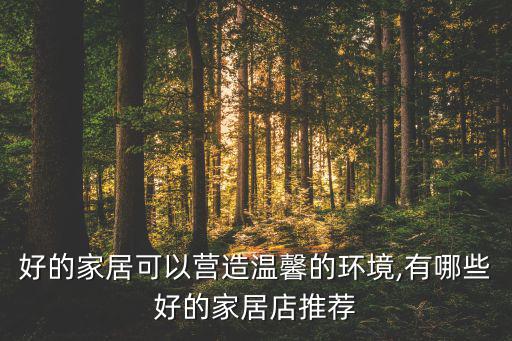 好的家居可以營造溫馨的環(huán)境,有哪些好的家居店推薦