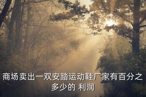 商場賣出一雙安踏運(yùn)動鞋廠家有百分之多少的 利潤