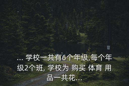 ... 學(xué)校一共有6個(gè)年級(jí),每個(gè)年級(jí)2個(gè)班, 學(xué)校為 購(gòu)買 體育 用品一共花...