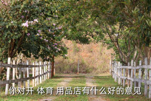 你對(duì)開 體育 用品店有什么好的意見