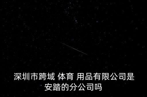  深圳市跨域 體育 用品有限公司是安踏的分公司嗎