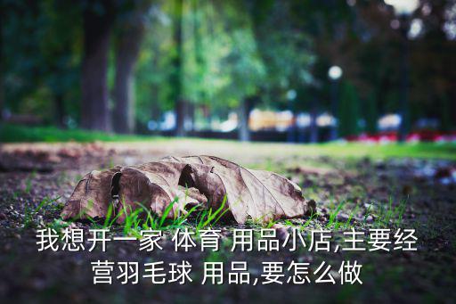 我想開(kāi)一家 體育 用品小店,主要經(jīng)營(yíng)羽毛球 用品,要怎么做