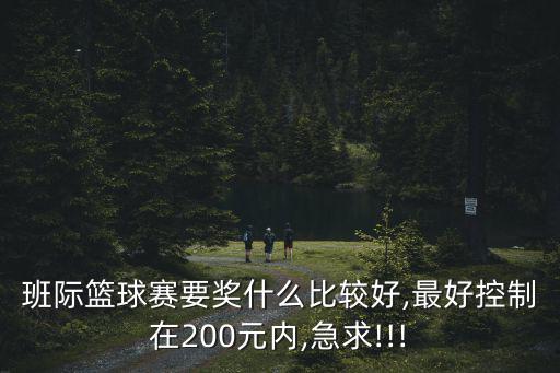 班際籃球賽要獎(jiǎng)什么比較好,最好控制在200元內(nèi),急求!!!