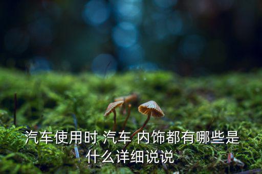  汽車使用時 汽車 內(nèi)飾都有哪些是什么詳細說說