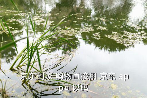  京東到家 購(gòu)物直接用 京東 app可以嗎
