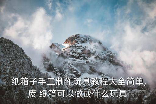  紙箱子手工制作玩具教程大全簡(jiǎn)單,廢 紙箱可以做成什么玩具