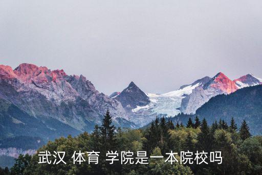 武漢 體育 學(xué)院是一本院校嗎