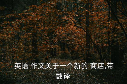  英語 作文關(guān)于一個新的 商店,帶翻譯