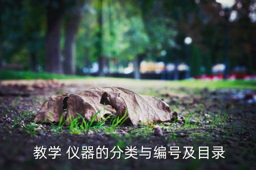  教學(xué) 儀器的分類與編號及目錄