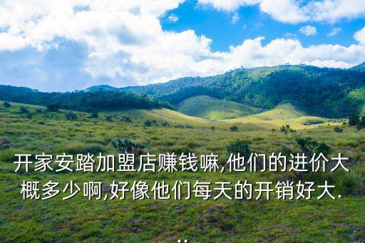 開家安踏加盟店賺錢嘛,他們的進價大概多少啊,好像他們每天的開銷好大...