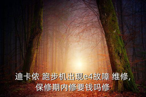 迪卡儂 跑步機出現(xiàn)e4故障 維修,保修期內(nèi)修要錢嗎修