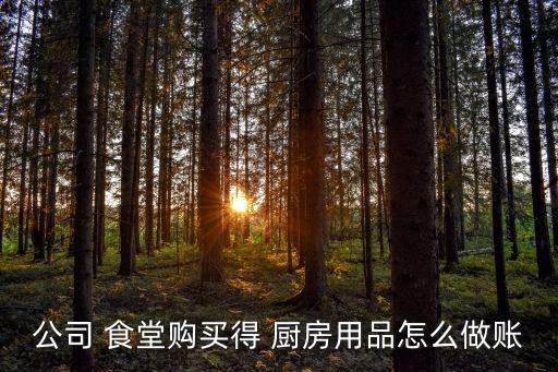 公司 食堂購(gòu)買得 廚房用品怎么做賬