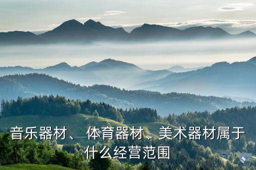 音樂(lè)器材、 體育器材、美術(shù)器材屬于什么經(jīng)營(yíng)范圍