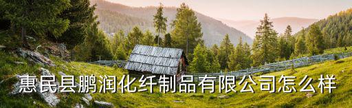  惠民縣鵬潤(rùn)化纖制品有限公司怎么樣