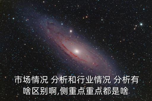  市場情況 分析和行業(yè)情況 分析有啥區(qū)別啊,側重點重點都是啥