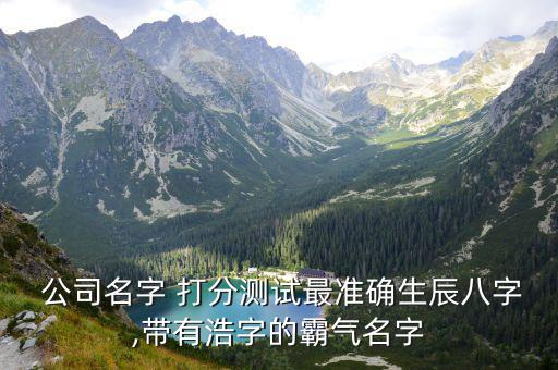  公司名字 打分測試最準(zhǔn)確生辰八字,帶有浩字的霸氣名字