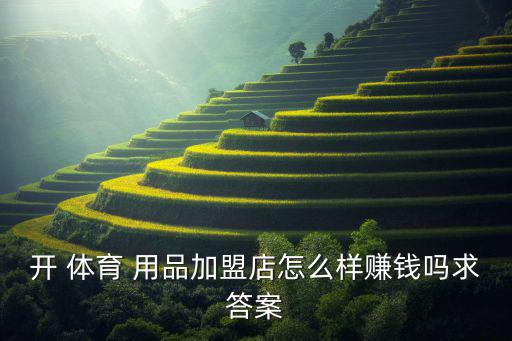 開 體育 用品加盟店怎么樣賺錢嗎求答案
