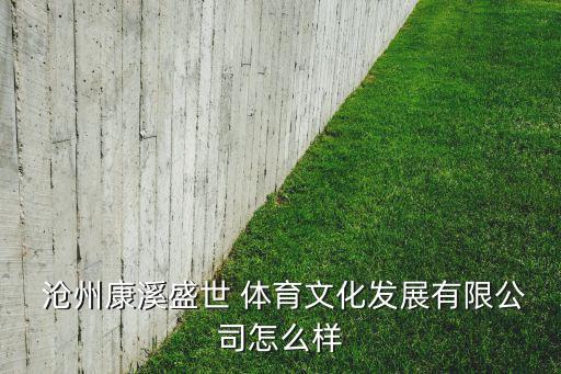  滄州康溪盛世 體育文化發(fā)展有限公司怎么樣