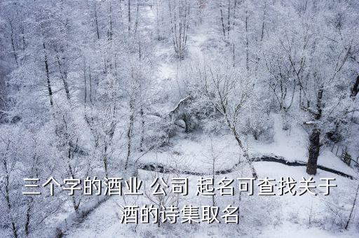 三個(gè)字的酒業(yè) 公司 起名可查找關(guān)于酒的詩(shī)集取名
