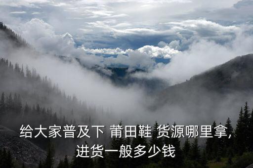 給大家普及下 莆田鞋 貨源哪里拿,進(jìn)貨一般多少錢