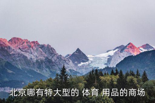 北京哪有特大型的 體育 用品的商場