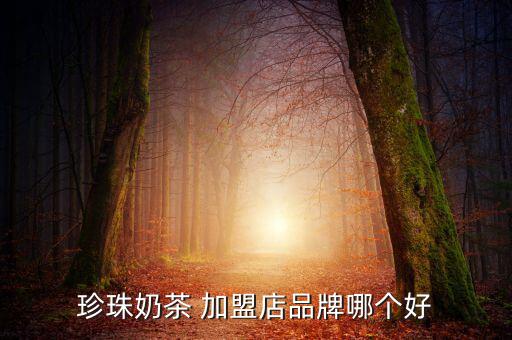 珍珠奶茶 加盟店品牌哪個好