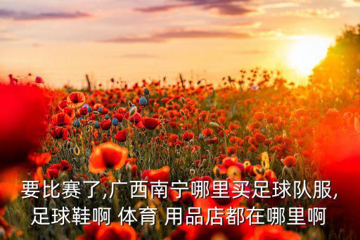 要比賽了,廣西南寧哪里買足球隊服,足球鞋啊 體育 用品店都在哪里啊
