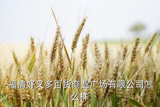  福清好又多百貨商業(yè)廣場有限公司怎么樣