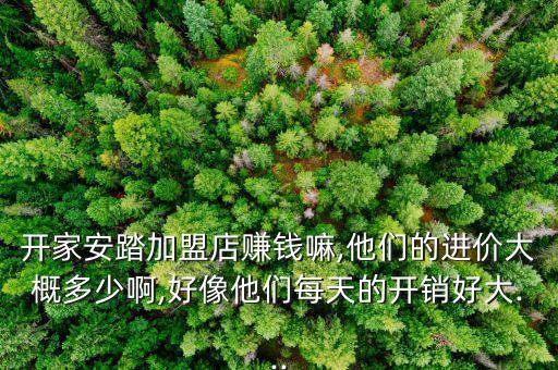 開家安踏加盟店賺錢嘛,他們的進(jìn)價大概多少啊,好像他們每天的開銷好大...