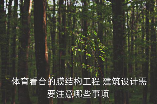  體育看臺的膜結(jié)構(gòu)工程 建筑設(shè)計需要注意哪些事項