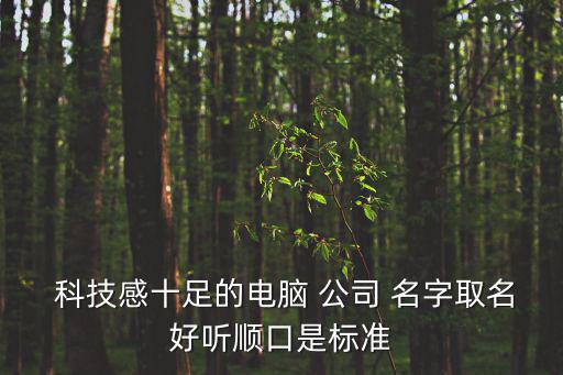科技感公司名字大全,有未來(lái)科技感的公司名字