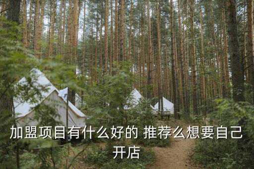 加盟項(xiàng)目有什么好的 推薦么想要自己開(kāi)店