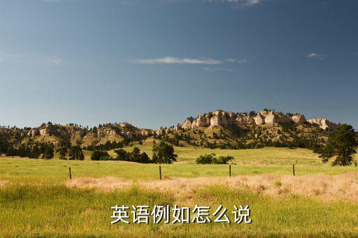  英語例如怎么說