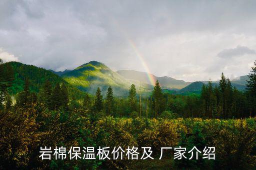 巖棉保溫板價格及 廠家介紹