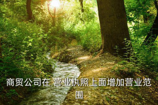 商貿(mào)公司在 營業(yè)執(zhí)照上面增加營業(yè)范圍