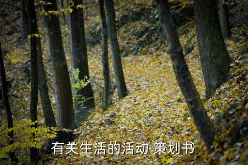 有關(guān)生活的活動 策劃書