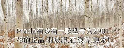 Prada有沒有一款型號(hào)為290178的正品 羽絨服,在線等,急求!