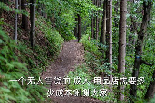 一個無人售貨的 成人 用品店需要多少成本謝謝大家