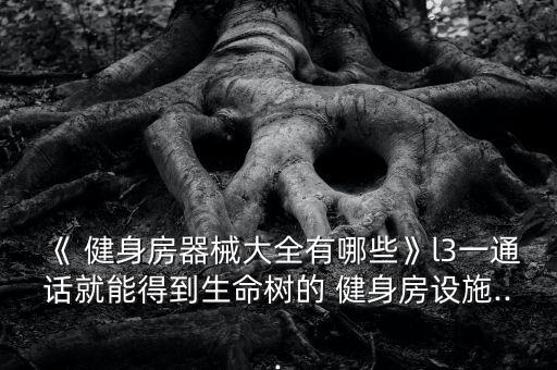 《 健身房器械大全有哪些》l3一通話就能得到生命樹的 健身房設(shè)施...